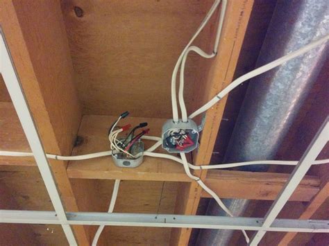 box on cieling making electric noises with red light|electrical noise between connections.